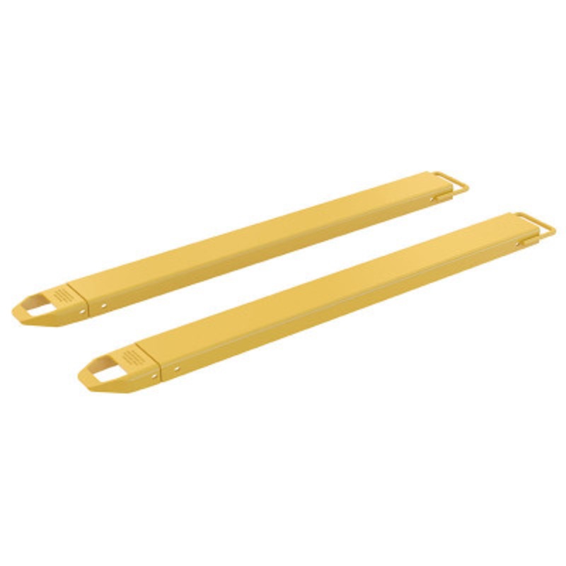 Steel Fork Extensions, 5in x 66in, 4,000 lb., Yellow