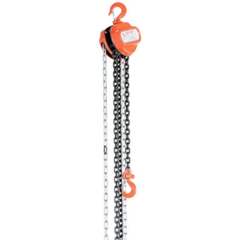 Steel Manual Chain Hoist, 20 Ft. Lift, 1,000 lb., Orange