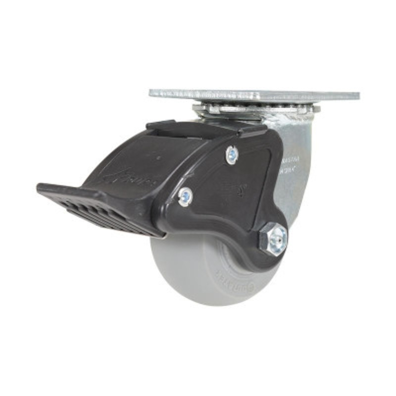 Swivel With Total Brake Caster 4 x 2in Width 450 lb., Gray