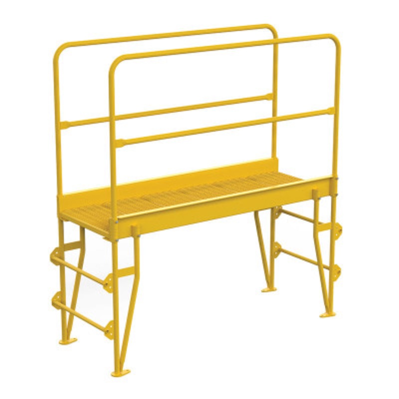 Vertical Crossover Ladder, 3-Step, 56in Width, 500 lb., Yellow