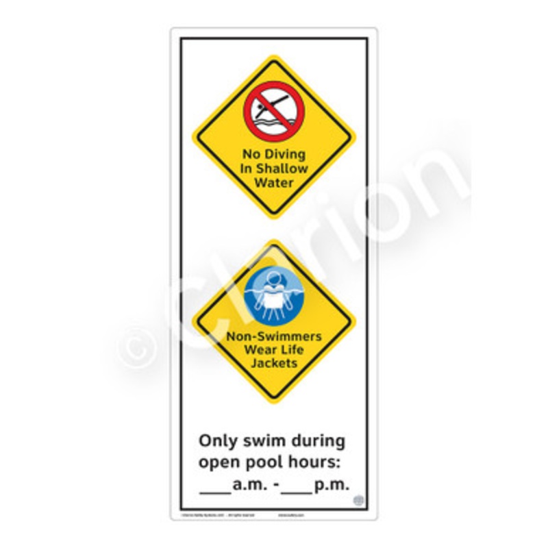 No Diving In Shallow Water Sign (WSS2267-e)