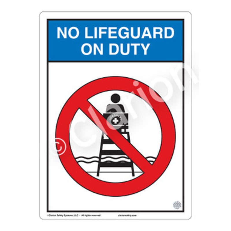 No Lifeguard on Duty Sign (WSS2151-e)