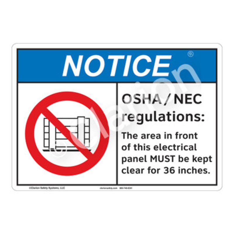 Notice OSHA NEC Sign (F1152-)