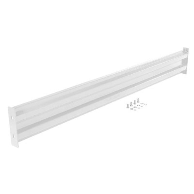 Steel 2 Ribbed Bolt On Style Guard Rail, 102in Length, White