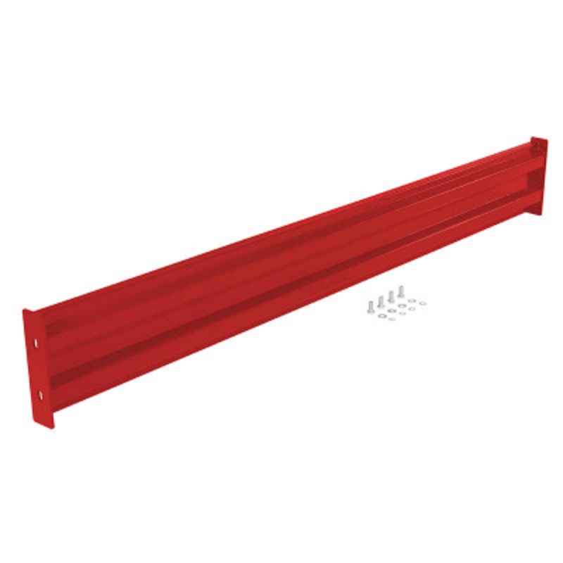 Steel 2 Ribbed Bolt On Style Guard Rail, 78in Length, Red
