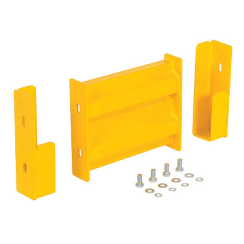 Steel 2 Ribbed Dropin Style Guard Rail, 12in Length, Yellow