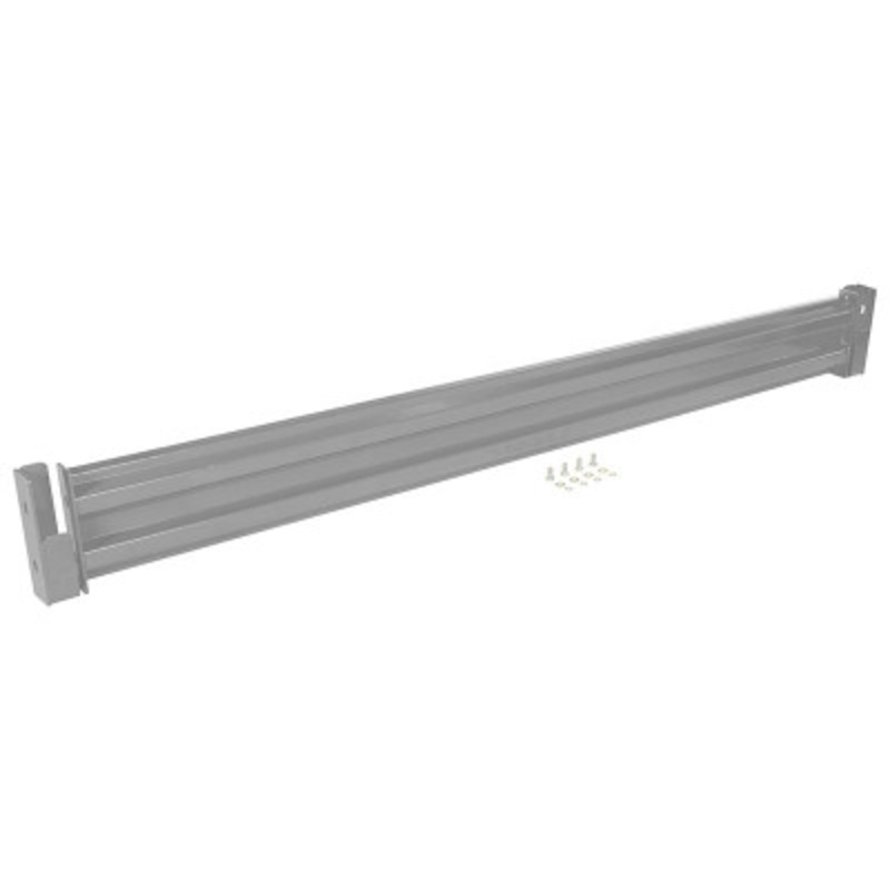 Steel Dropin Style Guard Rail, 102in Length, Gray Semi Gloss