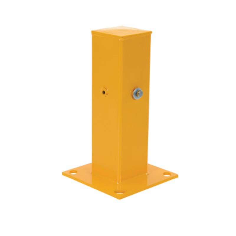 Steel Dropin Tubular Guard Rail Post, 18in Length, Yellow