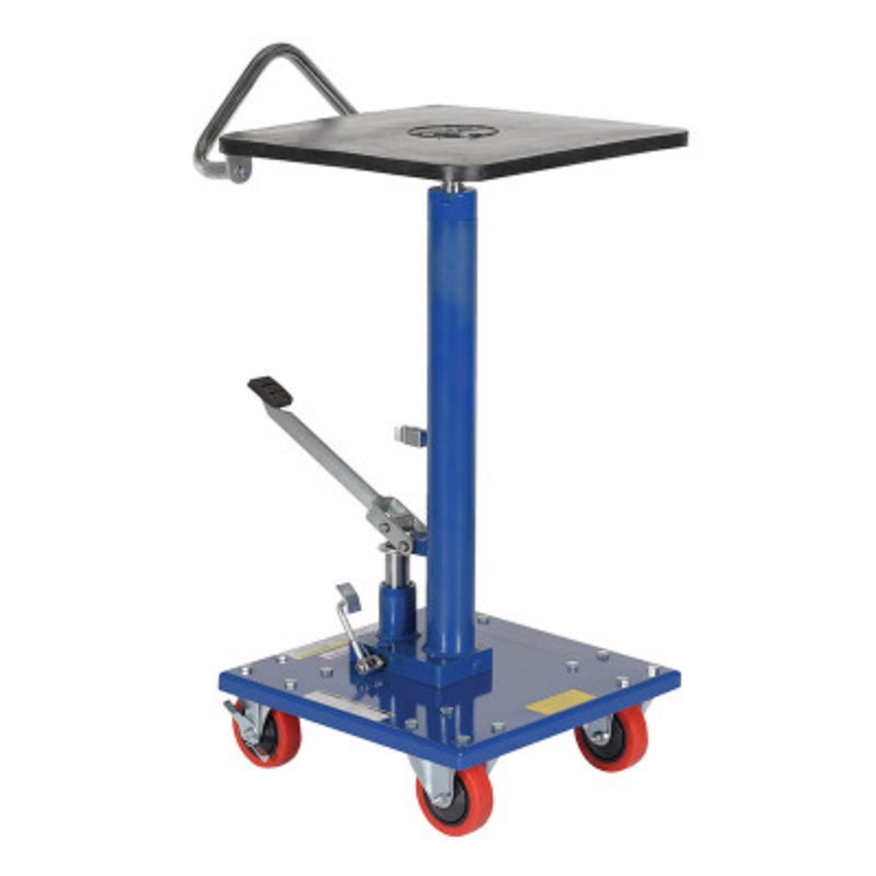 Steel Hydraulic Post Table, 16in x 16in, 200 lb., Blue
