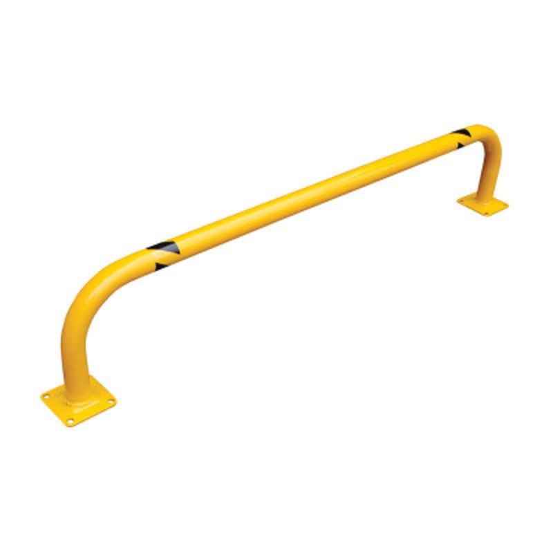 Steel Low Profile Rack Guard Bollard, 36in L, Yellow