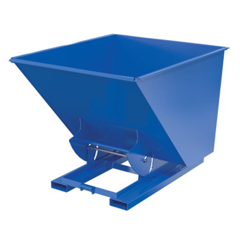 Steel No Bump and Dump Hopper, 2 Cu Yd, 4000 lb., Blue