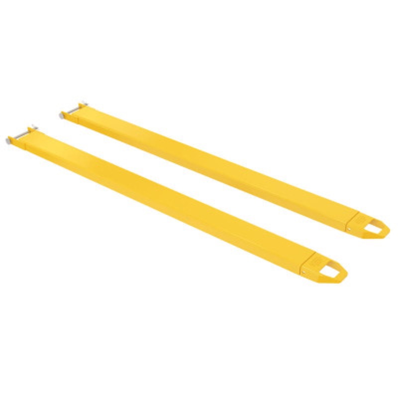 Steel Pin Style Fork Extensions, 6 x 90in, 4,000 lb., Yellow