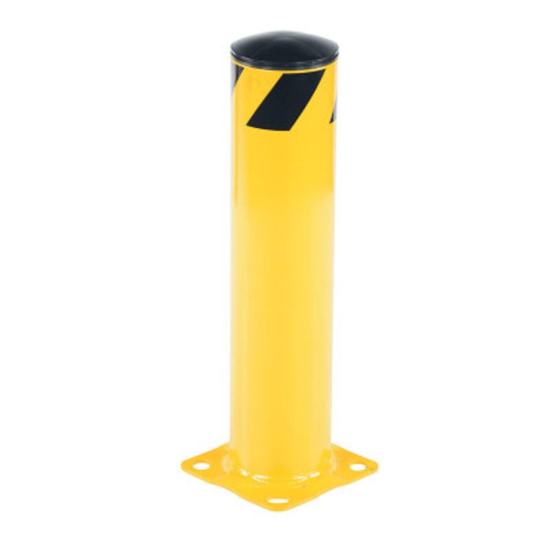 Steel Pipe Safety Bollard, 24in x 5-1/2in, Yellow