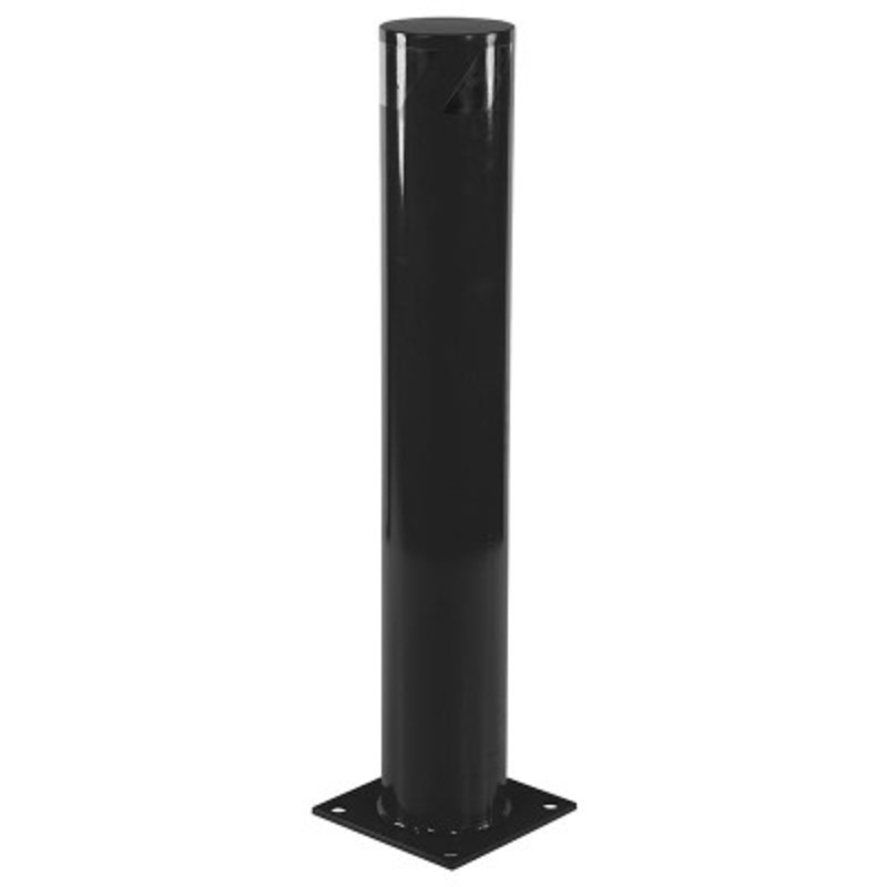 Steel Pipe Safety Bollard, 42in x 6-1/2in, Black