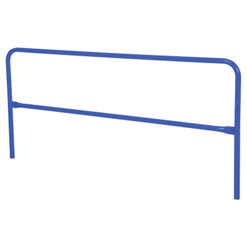 Steel Safety Railing, 10 Ft. Length, Blue