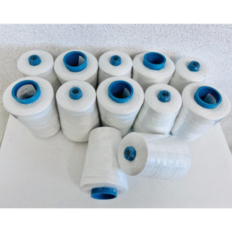 Thread for Sewers, 12/4 White Polyester, 8oz Cones (12/Case)
