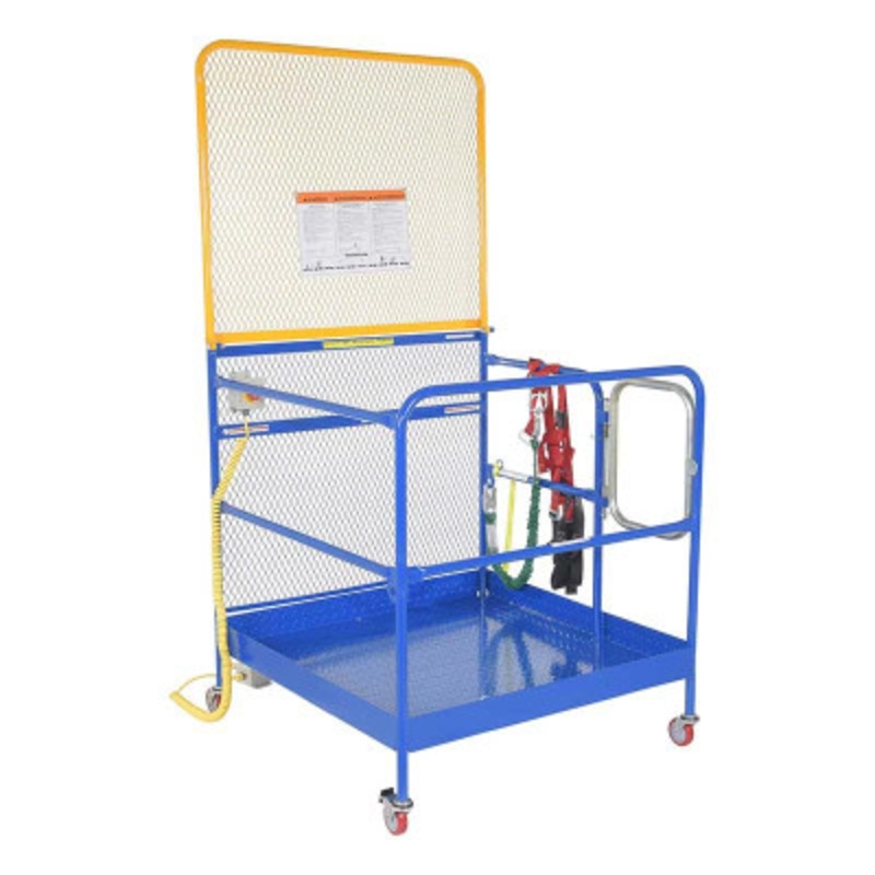 Work Platform With Poly Casters, 84in, 48 x 48in, 1,000 lb, Blue