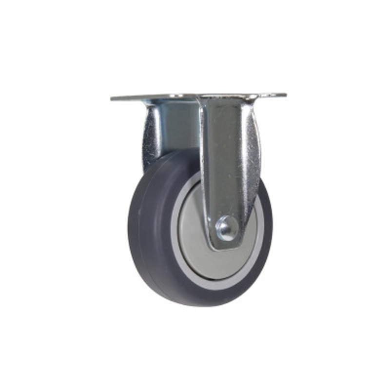 Rigid Caster, 4 x 1in Width 220 lb., Dark, Gray/Light, Gray