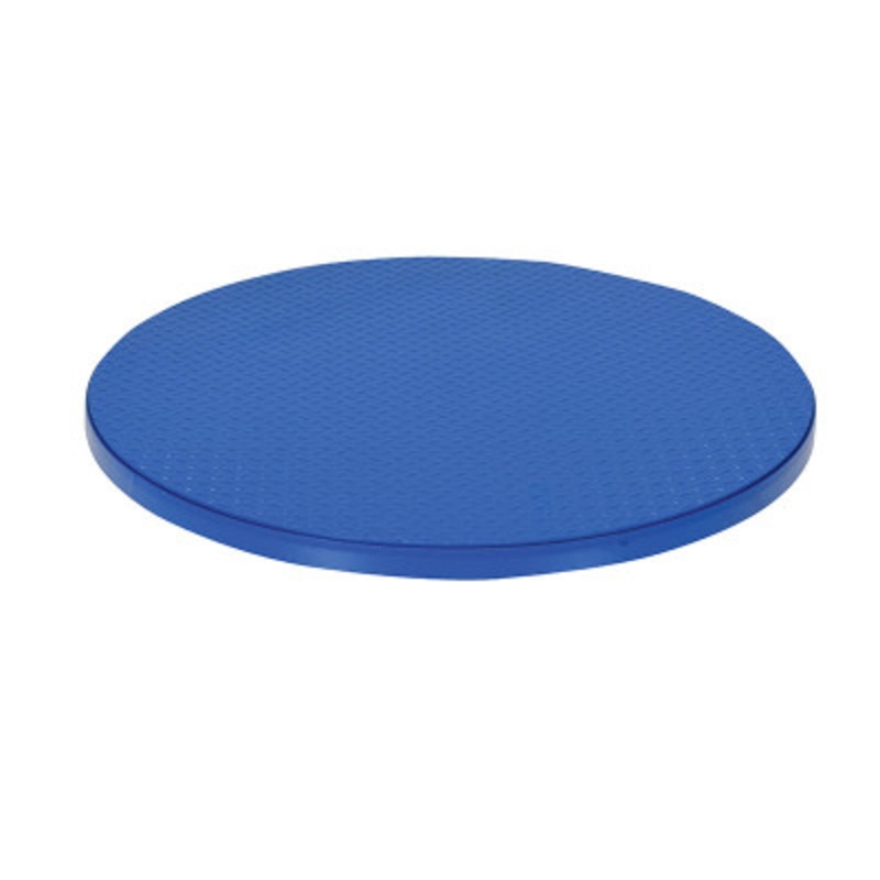 Steel 30in Carousel, 2K Cap, Round Tread Top Plate, Blue