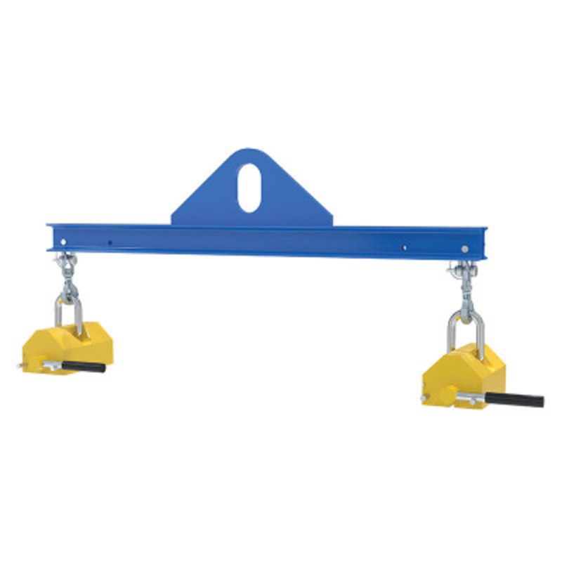Steel Magnetic Spreader Beam, 48in Length, 2,000 lb., Blue