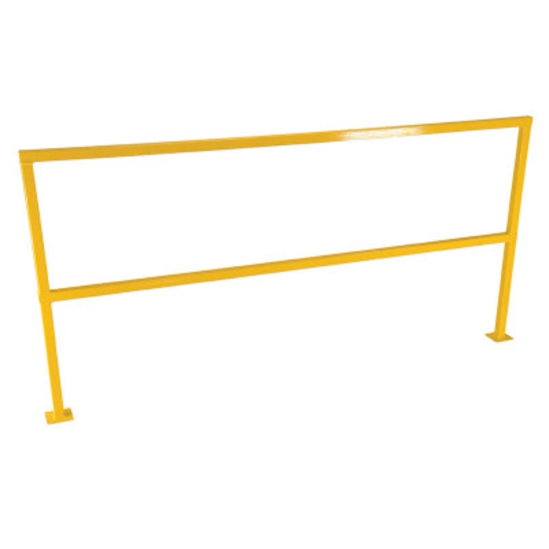 Steel Square Safety Handrail, 86-1/2in x 4in x 42in, Yellow