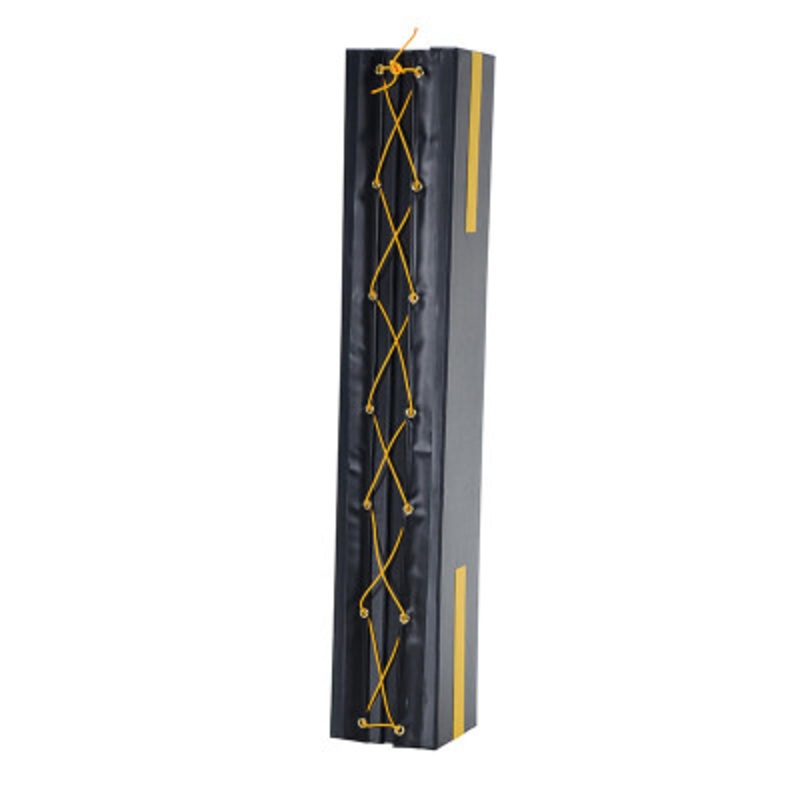 Vinyl Column Protective Pad Square, 6 Ft. x 7in, Black