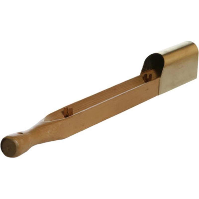 Brass Cup Case for Lab Thermometer with Wood Back