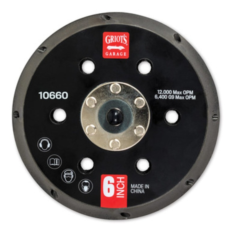 6 Vented Orbital Backing Plate