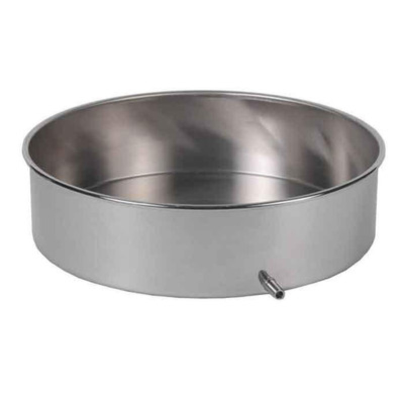12in Sieve Pan with Drain, Stainless Steel