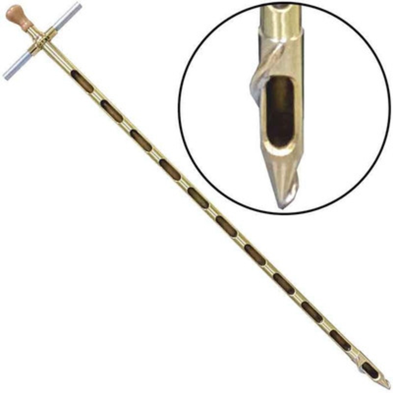 Brass Probe with Handle, Auger Point, Partitions, 63in