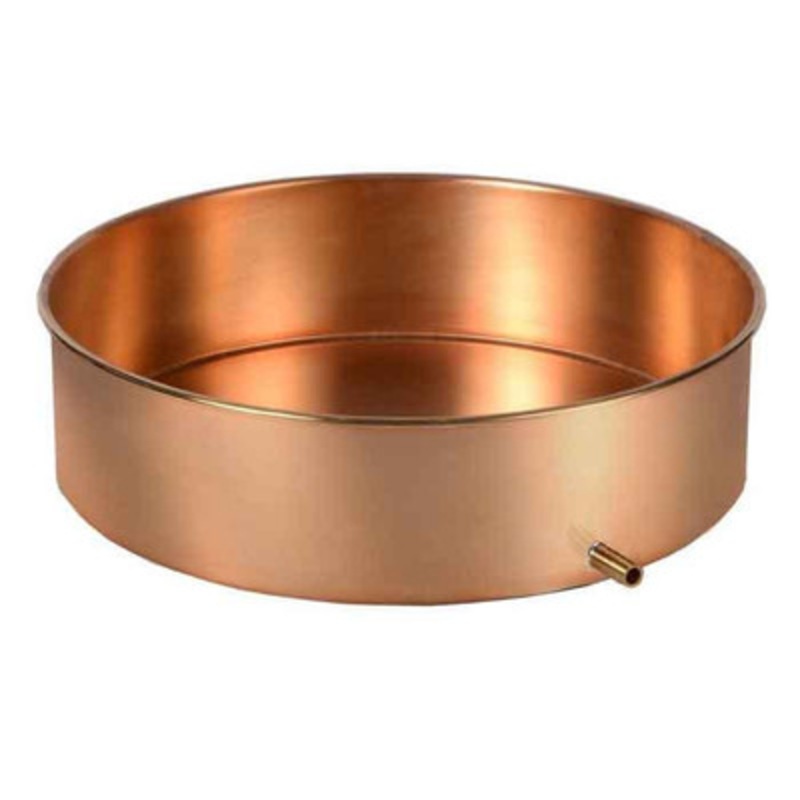 12in Sieve Pan with Drain, Brass